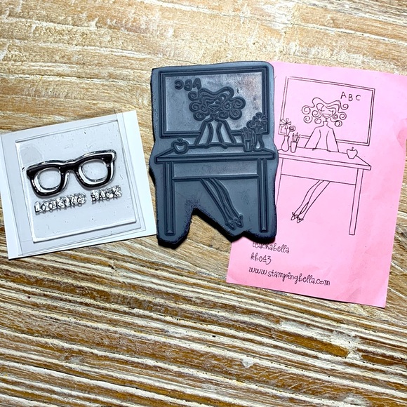 COPY - Set of 2 crafting stamps for card making scrapbooking planners teacher s… - Picture 1 of 9